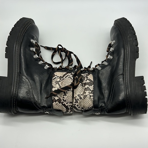 Circus by Sam Edelman Flora Faux Fur‎ Trim Boots Women's 8.5 Combat - Picture 7 of 9